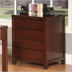 Riverside Furniture Avenue File Cabinet in Dark Cherry Finish