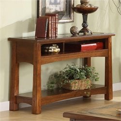 Riverside Craftsman Home Sofa and Console Table