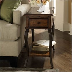 Riverside Serena Chairside Table-Wood Top