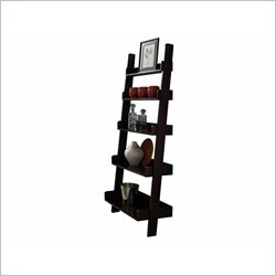 Riverside Furniture Lifestyles Leaning Bookcase in Ebony Brown