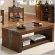 ADD TO YOUR SET: Riverside Furniture Belize Rectangular Cocktail Table in Old World Distressed Pine