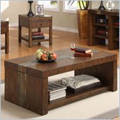 Riverside Furniture Belize Rectangular Cocktail Table in Old World Distressed Pine