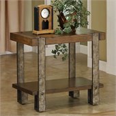 Riverside Furniture Sierra Chairside Table in Landmark Worn Oak