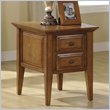 ADD TO YOUR SET: Riverside Furniture Oak Ridge 2 Drawer End Table in Warm Oak