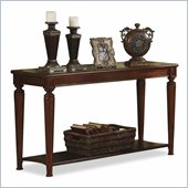 Riverside Yorktown Sofa Table with Glass Top in Vintage Cherry 