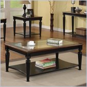 Riverside Anelli II Glass Top Cocktail Table in Bridgewood Black