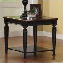 Riverside Anelli II End Table with Glass Top in Bridgewood Black Best Price