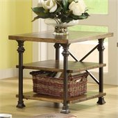 Riverside Lennox Street Rectangular End Table in Landmark Worn Oak 