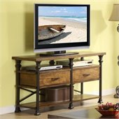 Riverside Lennox Street TV Console Table in Landmark Worn Oak