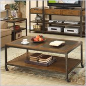 Riverside West End Rectangular Cocktail Table in Heirloom Russet