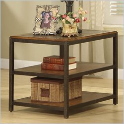 Riverside Furniture West End Rectangular End Table in Heirloom Russet