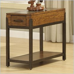 Riverside Furniture West End Chairside Table in Heirloom Russet