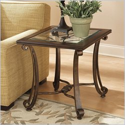 Riverside Furniture Delacourt Rectangular End Table Highlands Cherry