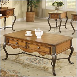 Riverside Furniture Aventino Cocktail Table in Worn Medium Oak