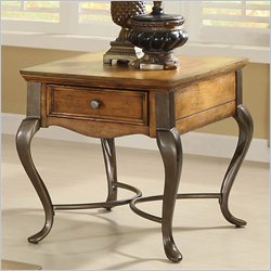 Riverside Furniture Aventino End Table in Worn Medium Oak