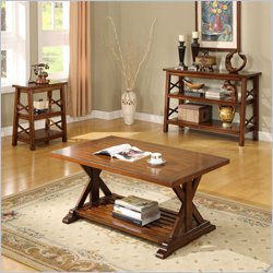 Riverside Gatehouse  Cocktail Table in Palmetto Medium Brown