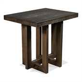 Riverside Gatehouse Round End Table in Palmetto Medium Brown