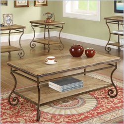 Riverside Furniture Penn Manor Cocktail Table in Weathered Oak