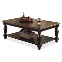 Riverside Delcastle Cocktail Table in Aged Black/Antique Irish Pine Best Price