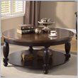 ADD TO YOUR SET: Riverside Delcastle Round Cocktail Table in Aged Black