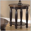 ADD TO YOUR SET: Riverside Delcastle Round End Table in Aged Black finish