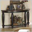 ADD TO YOUR SET: Riverside Delcastle Demilune Sofa Table in Aged Black finish