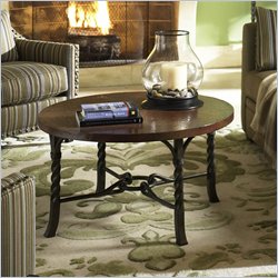 Riverside Medley Round Cocktail Table in Camden / Wildwood Taupe