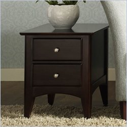 Riverside Furniture Cosmopolitan Two Drawer End Table in Espresso Best Price