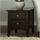 Riverside Furniture Cosmopolitan Two Drawer End Table in Espresso