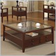 ADD TO YOUR SET: Riverside Furniture Avenue Square Cocktail Table in Dark Cherry