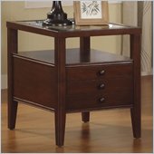Riverside Furniture Avenue Rectangular End Table in Dark Cherry