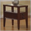ADD TO YOUR SET: Riverside Furniture Avenue Chairside Table in Dark Cherry