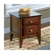 ADD TO YOUR SET: Riverside Furniture Metro II Two Drawer End Table in Ebony Brown