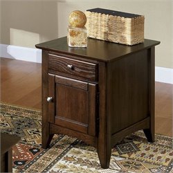 Riverside Furniture Metro II Doored End Chest in Ebony Brown