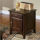 Riverside Furniture Metro II Doored End Chest in Ebony Brown