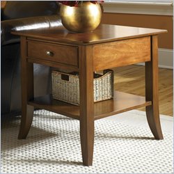 Riverside American Crossings Rectangular End Table in Fawn Cherry Best Price