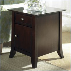 Riverside Furniture Urban Crossings Chairside Chest in Espresso