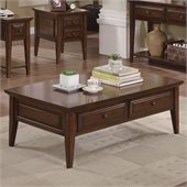 Riverside Furniture Hilborne Cocktail Table in Burnished Cherry
