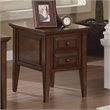 ADD TO YOUR SET: Riverside Furniture Hilborne Two Drawer End Table in Burnished Cherry