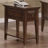 Riverside Furniture Hilborne Chairside Table in Burnished Cherry