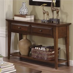Riverside Furniture Hilborne Sofa Table in Burnished Cherry Best Price