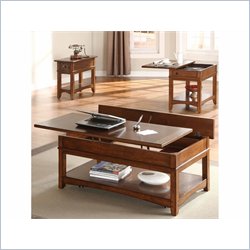 Riverside Falls Village Lift-Top Cocktail Table in Distresed Cherry Best Price