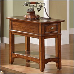 Riverside Falls Village Chairside Table in Heritage Distresed Cherry Best Price