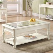 Riverside Essex Point Rectangular Cocktail Table in Shores White