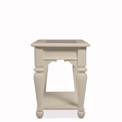 Riverside Furniture Essex Point Rectangular End Table in Shores White