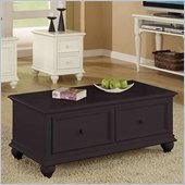 Riverside Cliffside  Drawer Cocktail Table in Antique Black 