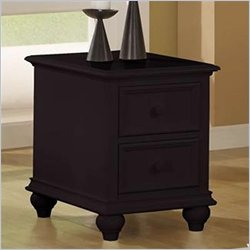 Riverside Cliffside Rectangular Drawer End Table in Antique Black