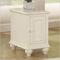 Riverside Furniture Cliffside Chairside Chest in Shores White
