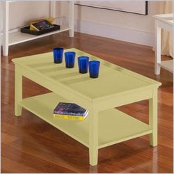 Riverside Splash Of Color Tray Top Cocktail Table in Buttercup Yellow Best Price