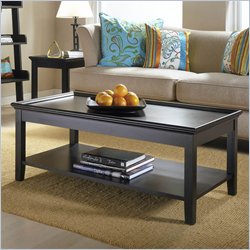 Riverside Splash Of Color Tray Top Cocktail Table in Antique Black